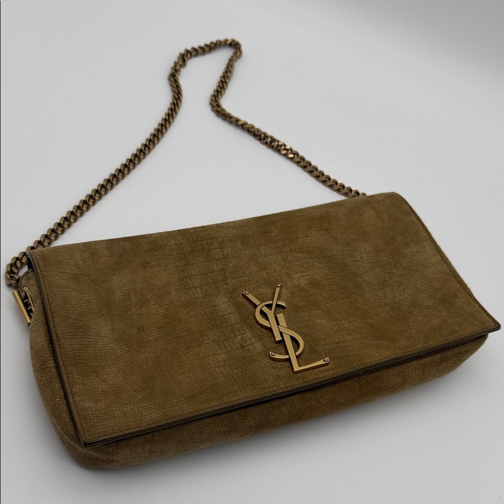 Saint Laurent Kate Suede Baguette Bag